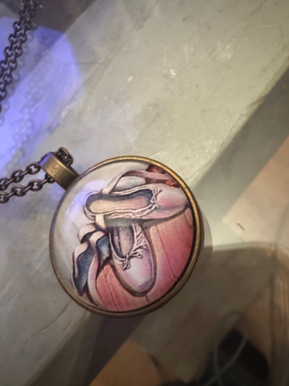 Ballet Shoe Pendant Necklace